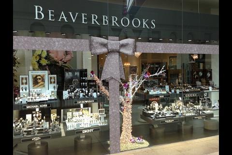 Beaverbrooks Christmas window display